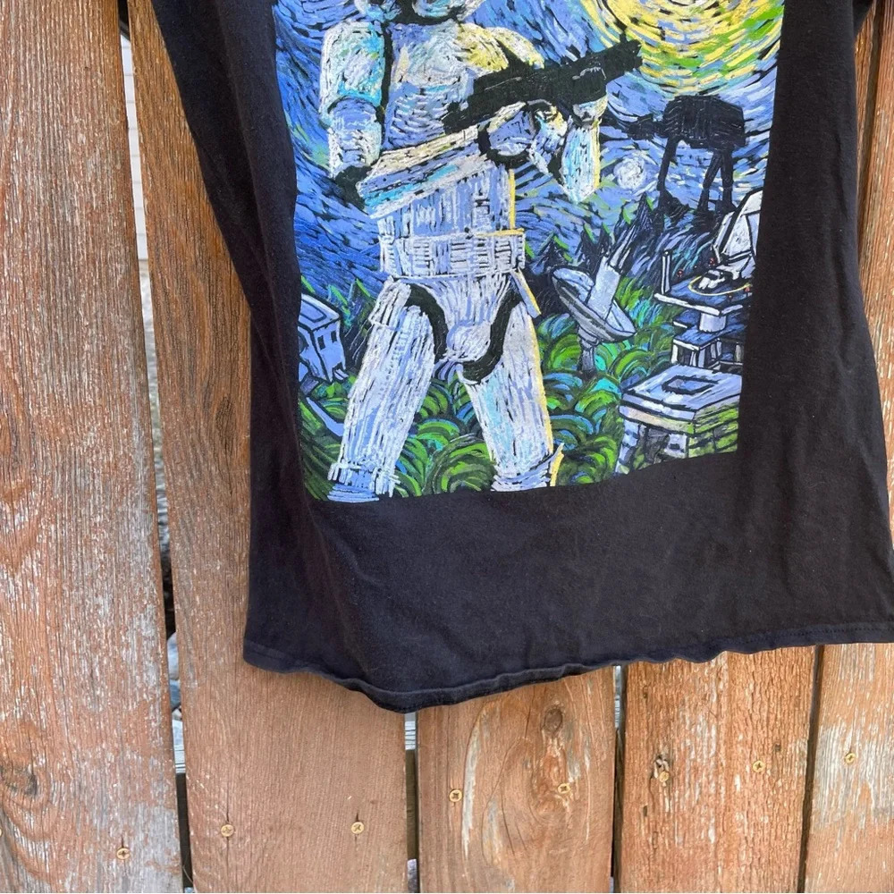STAR WARS Unisex T Shirt Van Gogh Storm Trooper Size Small - Picture 6 of 8